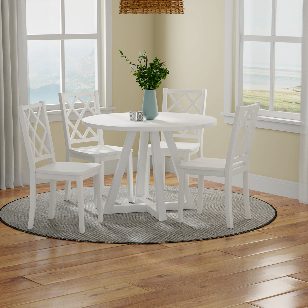Round Dining Table - White