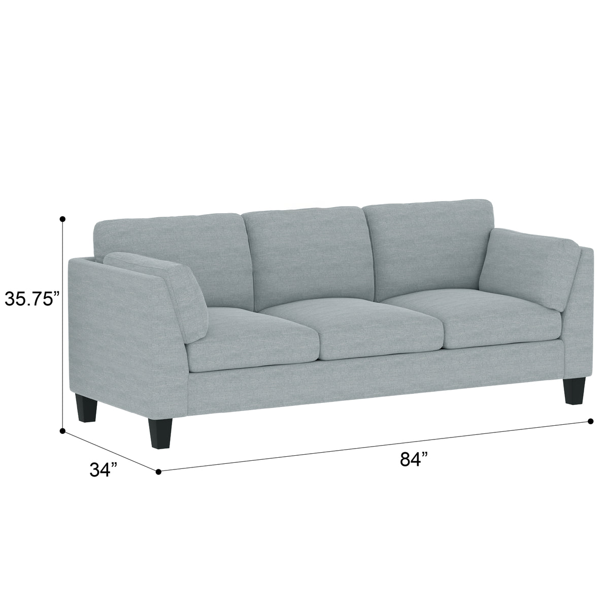 3 Seat Sofa - Pale Aqua