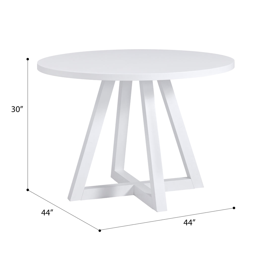 Round Dining Table - White