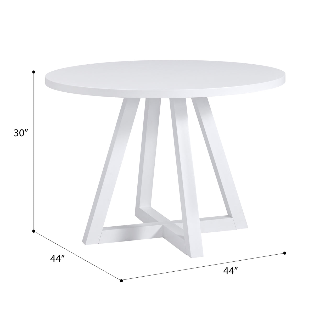 Round Dining Table - White